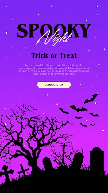 Vector halloween party flyer or poster template