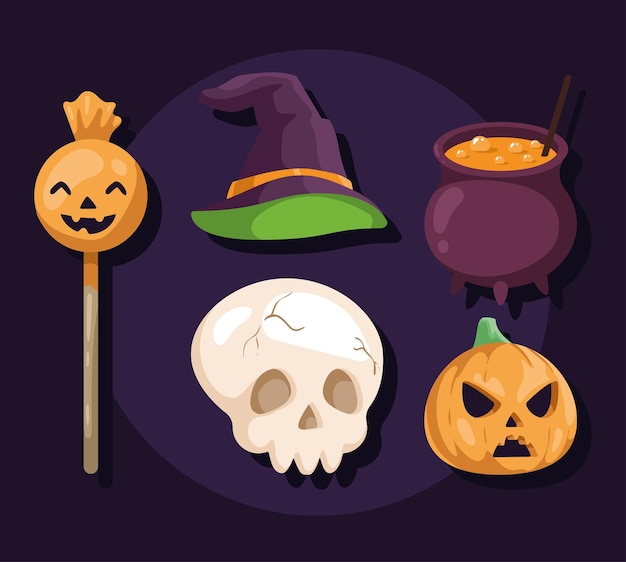 Halloween party icon collection