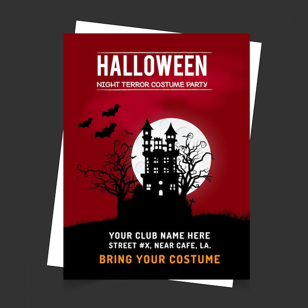 Halloween Party invitation card with creative design vector