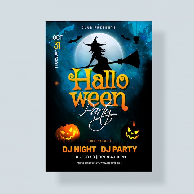 Halloween Party invitation card.