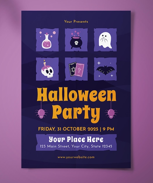 Halloween Party Invitation Flyer