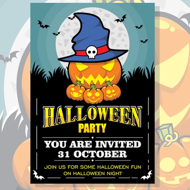 Halloween Party Invitation Poster