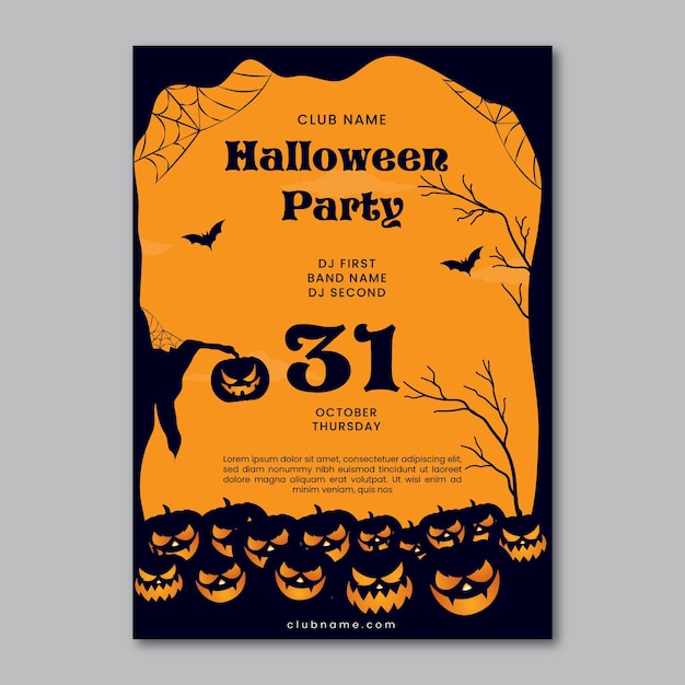 Halloween Party Invitation Template