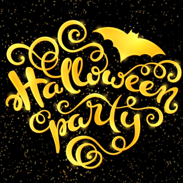 Halloween party lettering