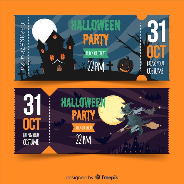 Halloween party tickets collection