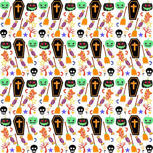 Halloween pattern. Seamless Haloween background. Vector