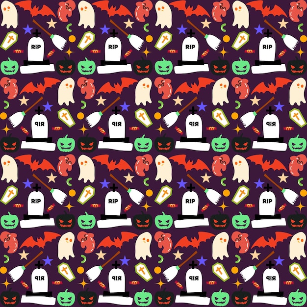 Halloween pattern. Seamless Haloween background. Vector