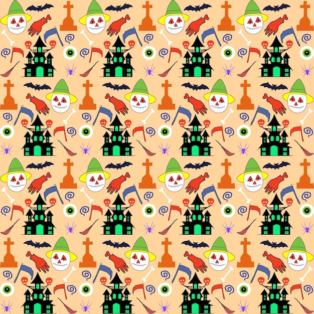 Halloween pattern. Seamless Haloween background. Vector