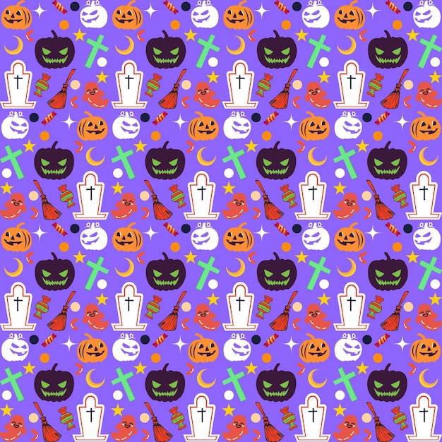 Halloween pattern. Seamless Haloween background. Vector