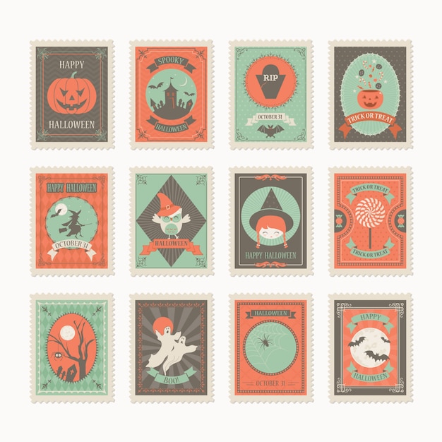 Halloween Post Stamps