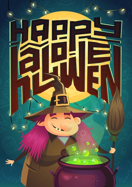 Halloween poster.  illustration