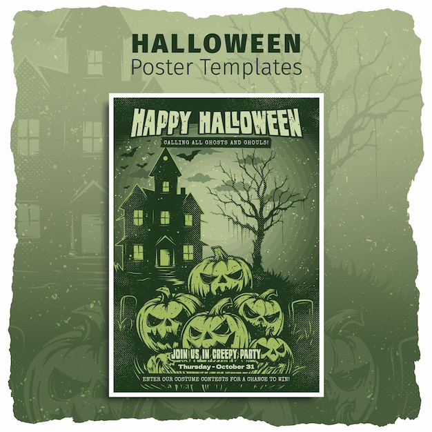 Vector halloween poster