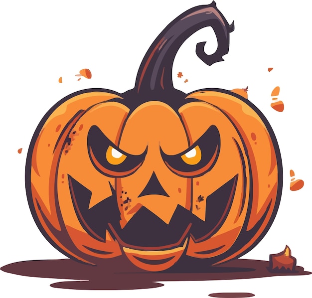 Vector halloween pumkin icon vector illustration