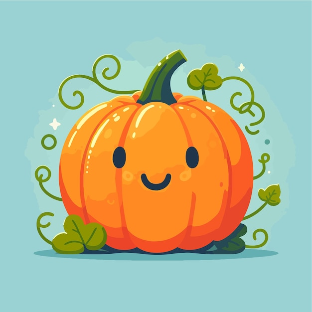 Vector halloween pumpkin collection flat vector illustration background