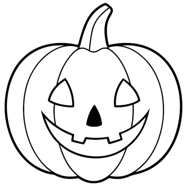 Halloween Pumpkin Coloring Page Fun and Spooky