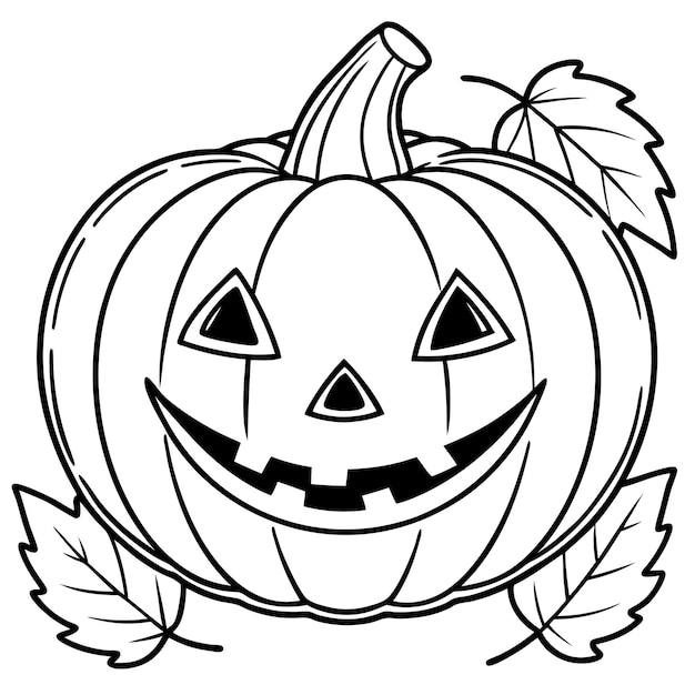 Halloween Pumpkin Coloring Page Fun and Spooky