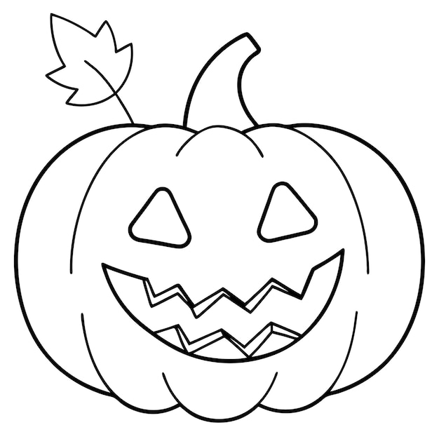 Halloween Pumpkin Coloring Page Fun and Spooky