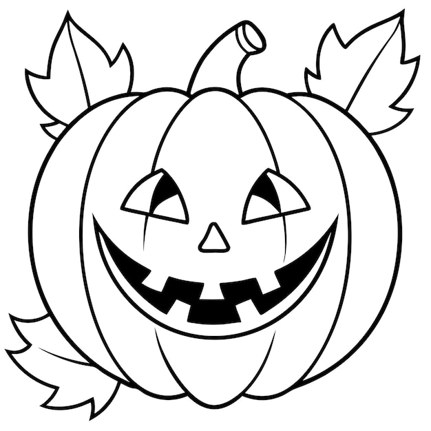 Halloween Pumpkin Coloring Page Fun and Spooky