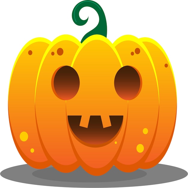 Halloween pumpkin cute and bold isolated