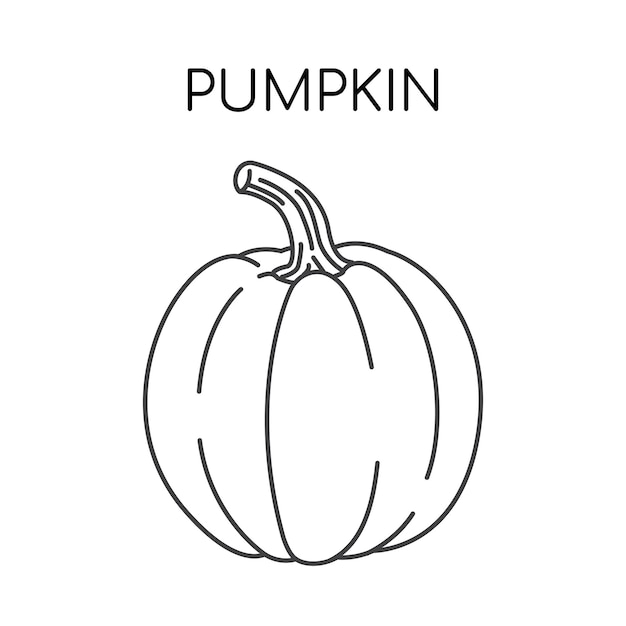 Halloween pumpkin flat icon black and white