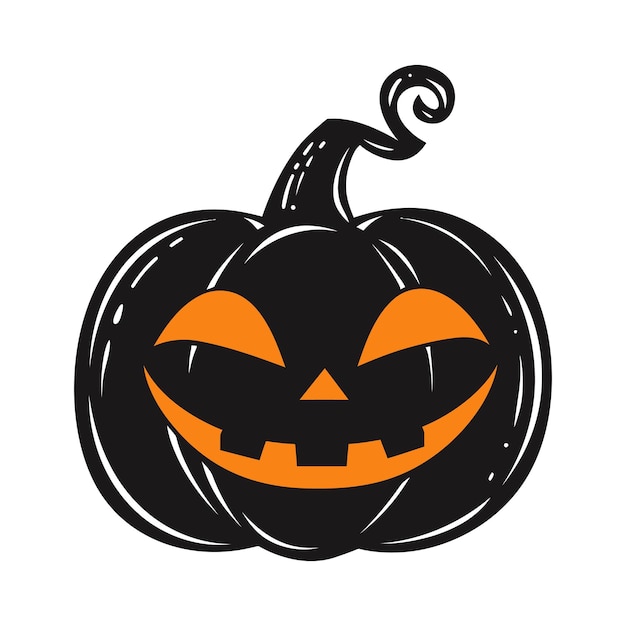 Vector halloween pumpkin flat icon illustrator artwork