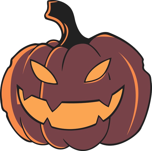 Halloween pumpkin icon flat vector illustration