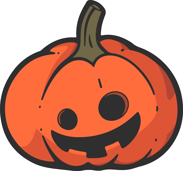 Halloween pumpkin icon flat vector illustration