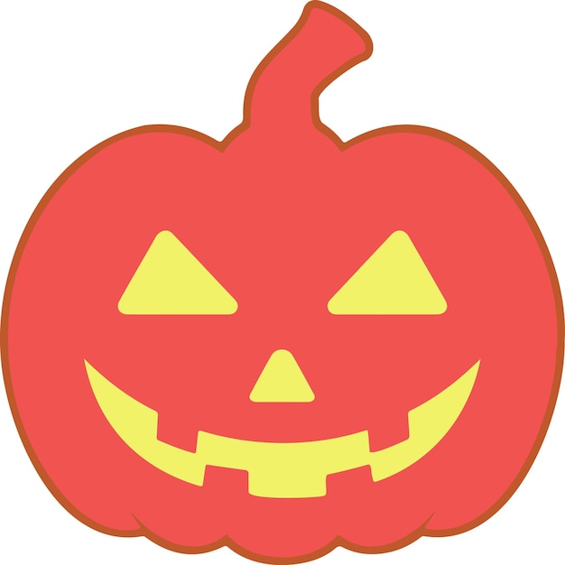 Halloween pumpkin icon flat vector illustration