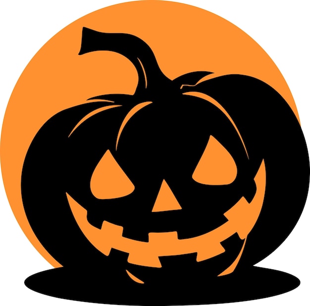 Halloween pumpkin icon flat vector illustration