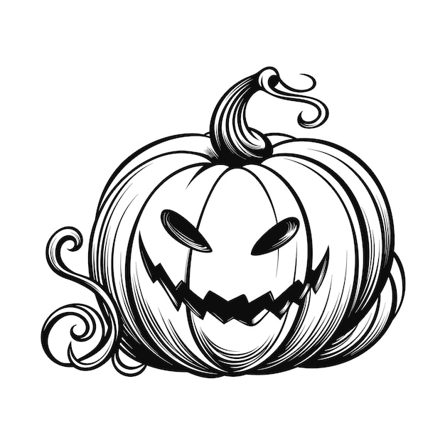 Halloween Pumpkin illustration isolated on white background