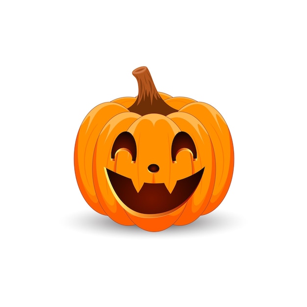 Halloween Pumpkin isolated main symbol Happy Halloween Orange spooky pumpkin scary smile