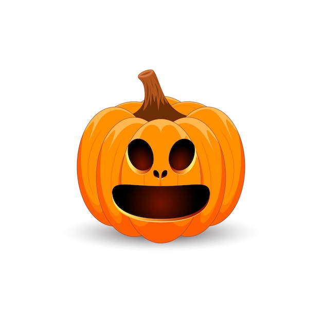 Halloween Pumpkin The main symbol of the Happy Halloween holiday Scary orange pumpkin with smile