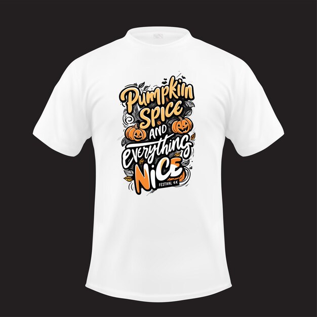 Vector halloween pumpkin motivational typography tshirt design