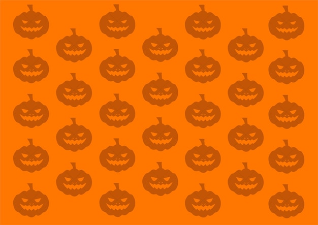 Vector halloween pumpkin pattern background for wallpaper