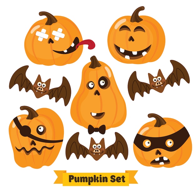 Halloween pumpkin set