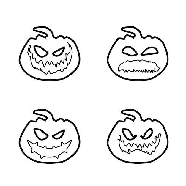 Halloween pumpkin set