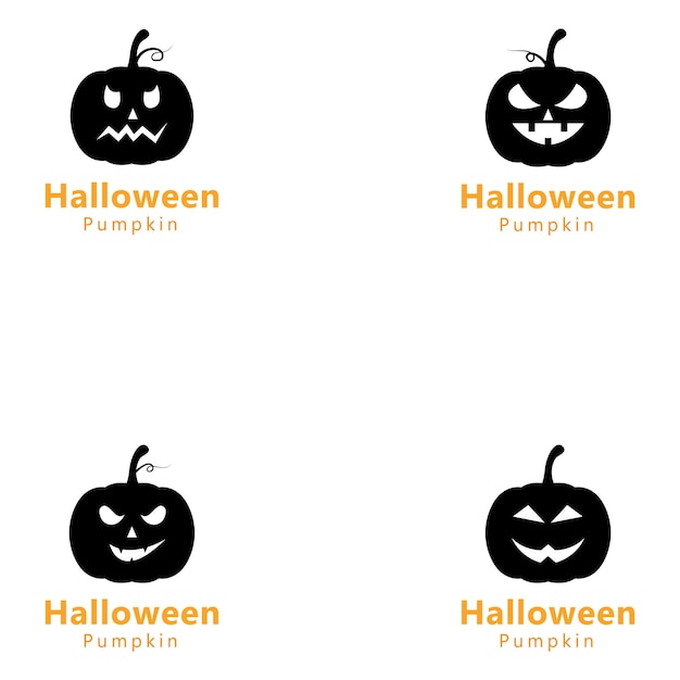 Halloween Pumpkin silhouette icon on a white background