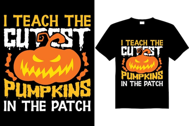 halloween pumpkin t-shirt design vector