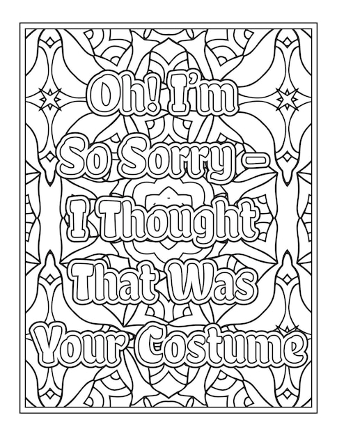 Halloween Quotes Coloring Book Pages