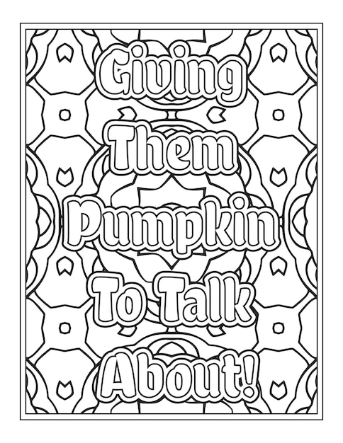 Halloween Quotes Coloring Book Pages