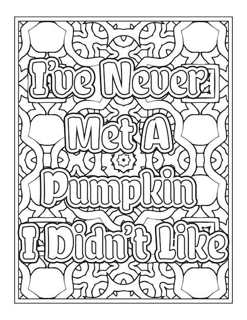 Halloween Quotes Coloring Book Pages