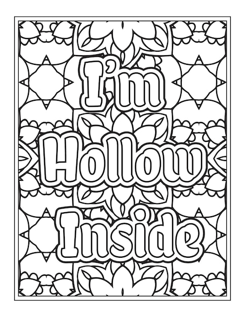 Halloween Quotes Coloring Book Pages