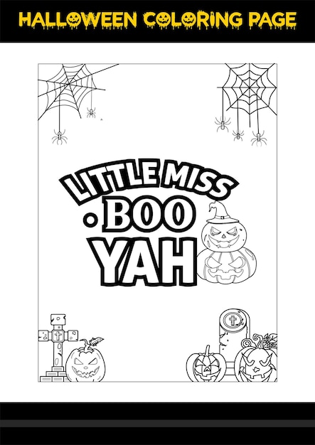 Halloween Quotes Coloring page Halloween coloring page for kids