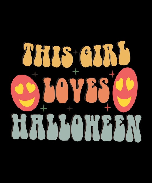 Halloween retro SVG  Groovy style, vintage groovy, typography way t-shirt design Premium Vector