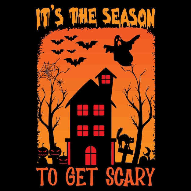 Halloween retro vintage t-shirt design