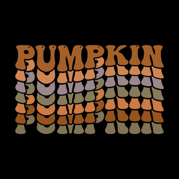 Halloween Retro Wavy T shirt design