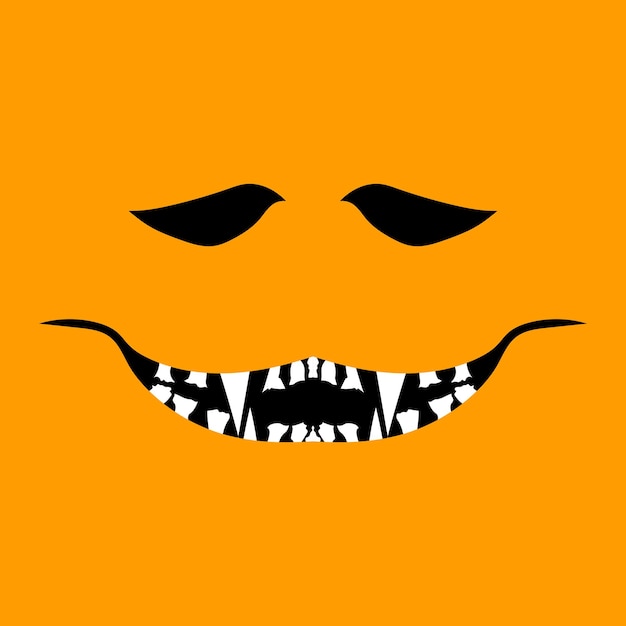 Vector halloween scary face