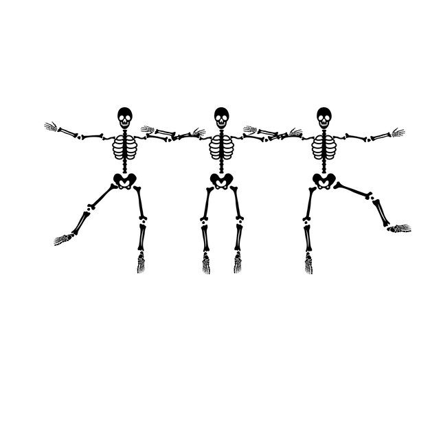 Halloween scary human bones skeleton