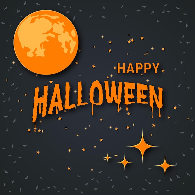 Halloween scary night vector illustration