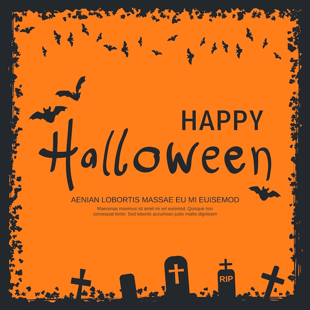 Halloween scary night vector illustration